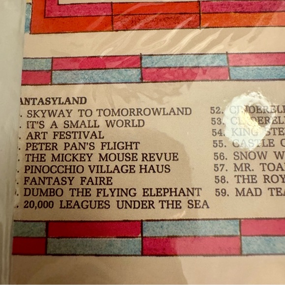 NWT. Disney 50th Anniversary Vault Series Magic Kingdom Folded paper Map. - Picture 5 of 13